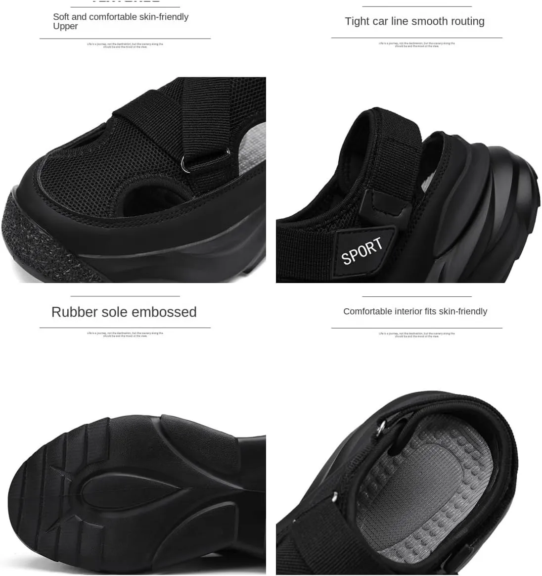 Men's Trendy Close Toe Breathable Sandals, Comfy Non Slip Durable Beach Water Shoes For Men's Outdoor Activities, Summer