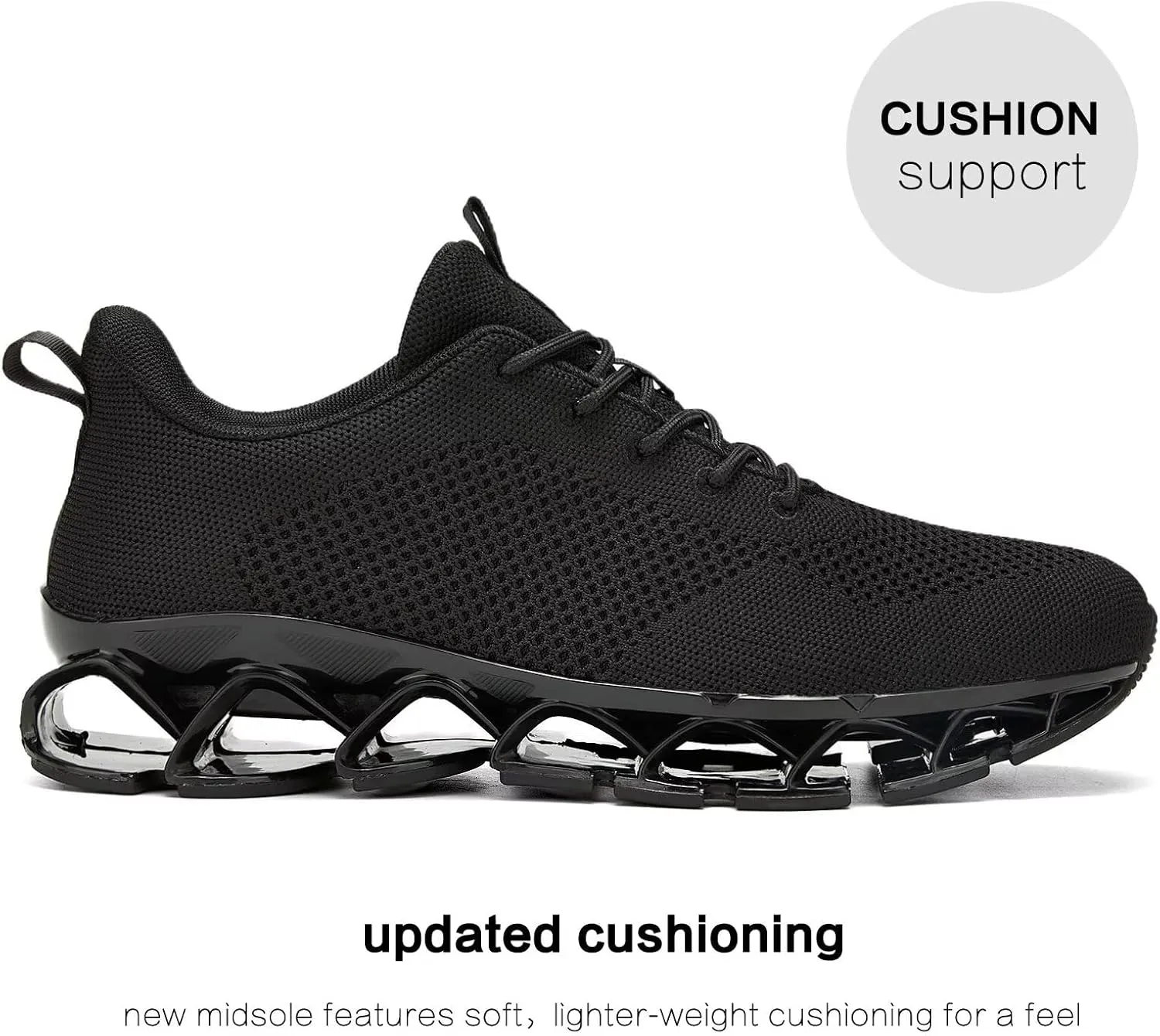 Mens Walking Shoes Blade Non Slip Fashion Sneakers Breathable Mesh Soft Sole Casual Athletic Running Sport Shoes