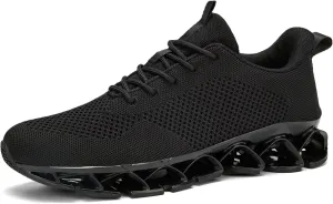 Mens Walking Shoes Blade Non Slip Fashion Sneakers Breathable Mesh Soft Sole Casual Athletic Running Sport Shoes