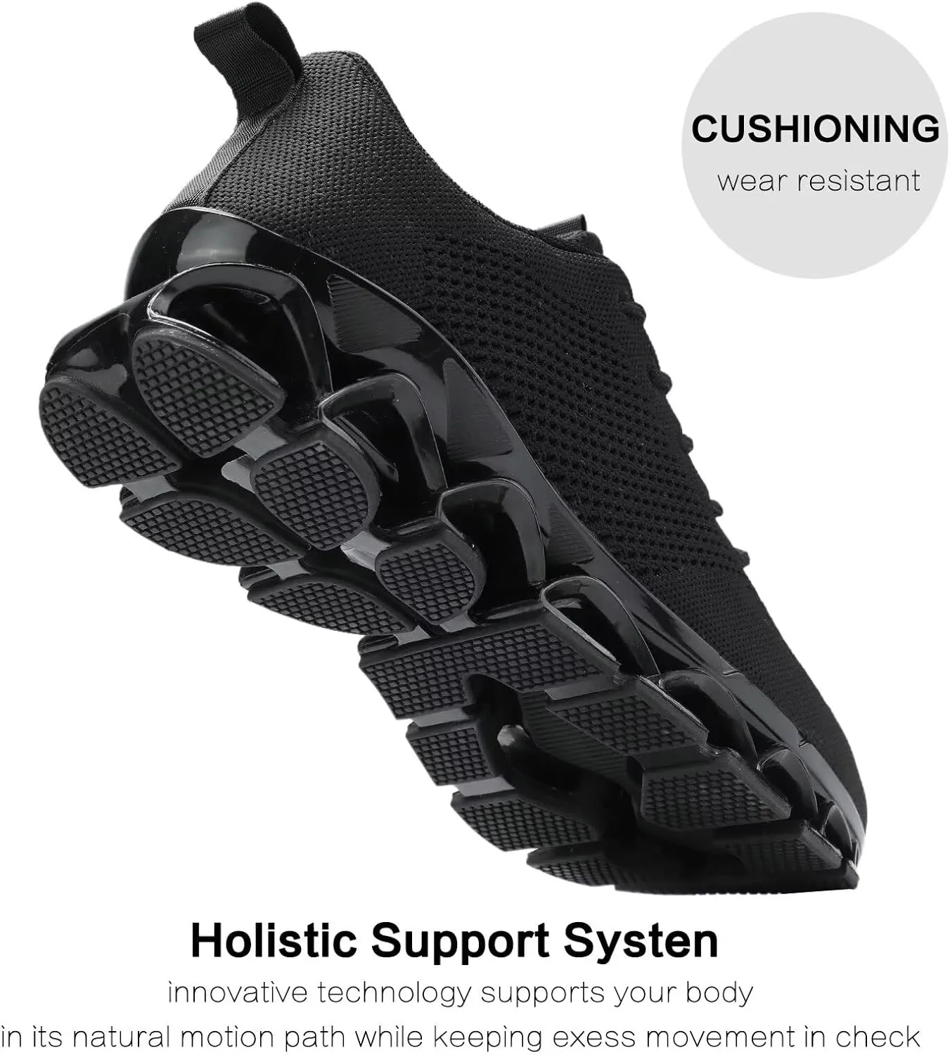 Mens Walking Shoes Blade Non Slip Fashion Sneakers Breathable Mesh Soft Sole Casual Athletic Running Sport Shoes
