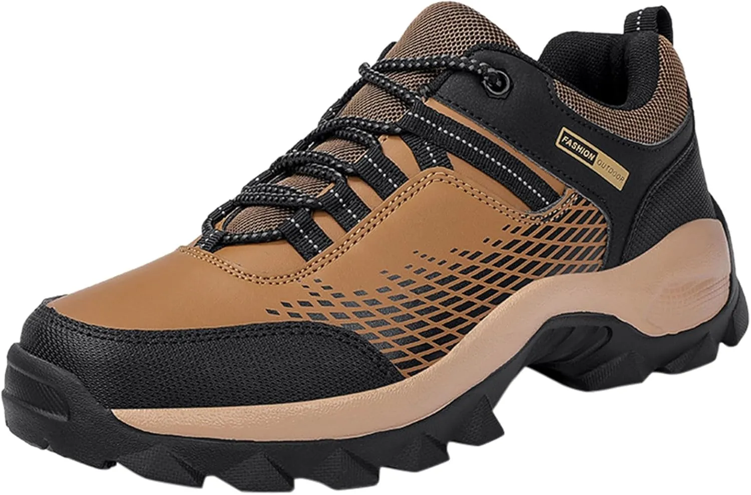 Men's Waterproof Hiking Shoes Breathable Non-Slip Sneakers Hike Trekking Trails Work Shoe Lightweight Low Top for Outdoor Trailing Trekking Walking