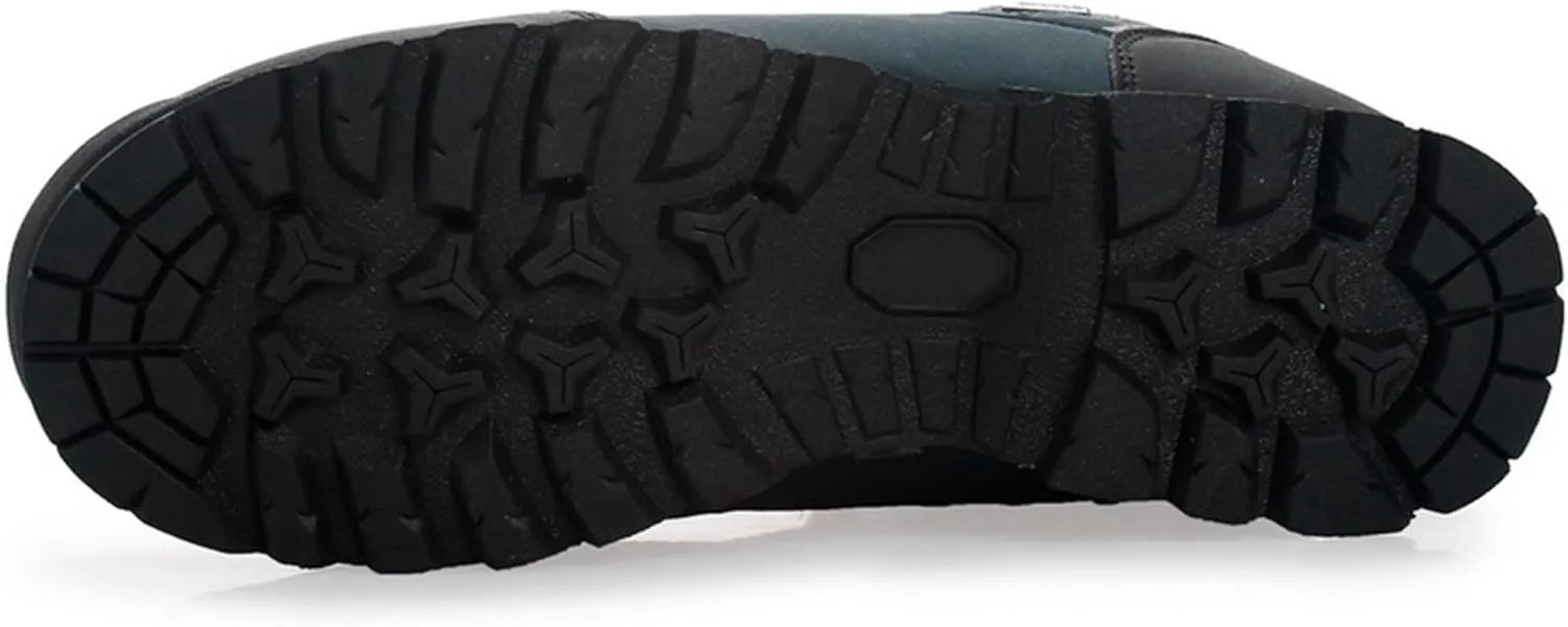 Men's Waterproof Leather mid Hiking Boots Outdoor Non-Slip Lightweight Trekking Sneakers