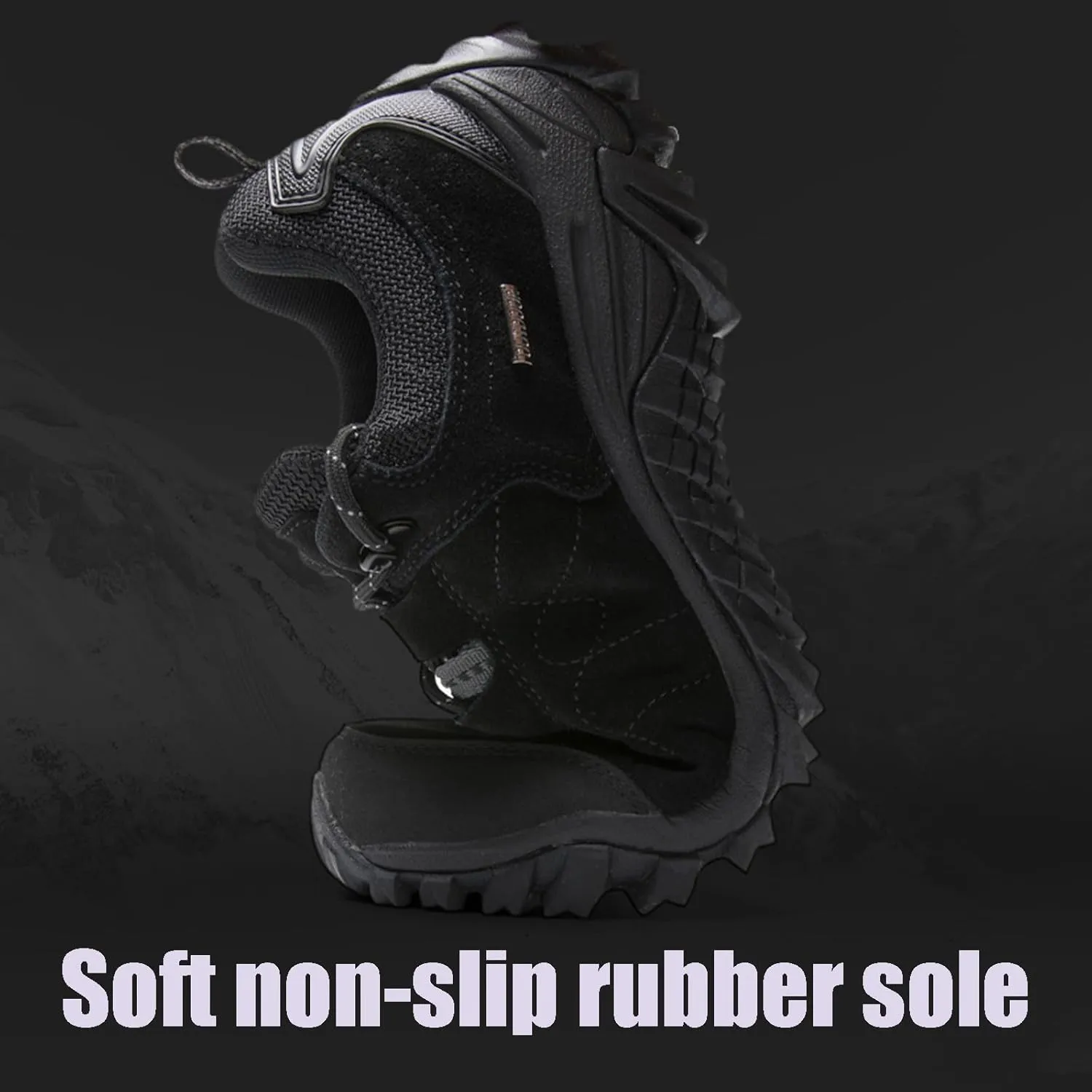 Men's Waterproof Soft Sole Outdoors Hiking Shoes Lightweight Comfortable Non-Slip Tennis Training Sneakers for Trailing Trekking Camping Walking