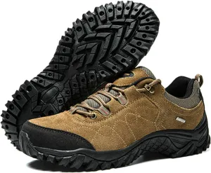 Men's Waterproof Soft Sole Outdoors Hiking Shoes Lightweight Comfortable Non-Slip Tennis Training Sneakers for Trailing Trekking Camping Walking