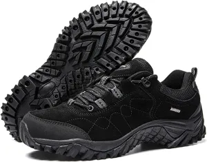 Men's Waterproof Soft Sole Outdoors Hiking Shoes Lightweight Comfortable Non-Slip Tennis Training Sneakers for Trailing Trekking Camping Walking