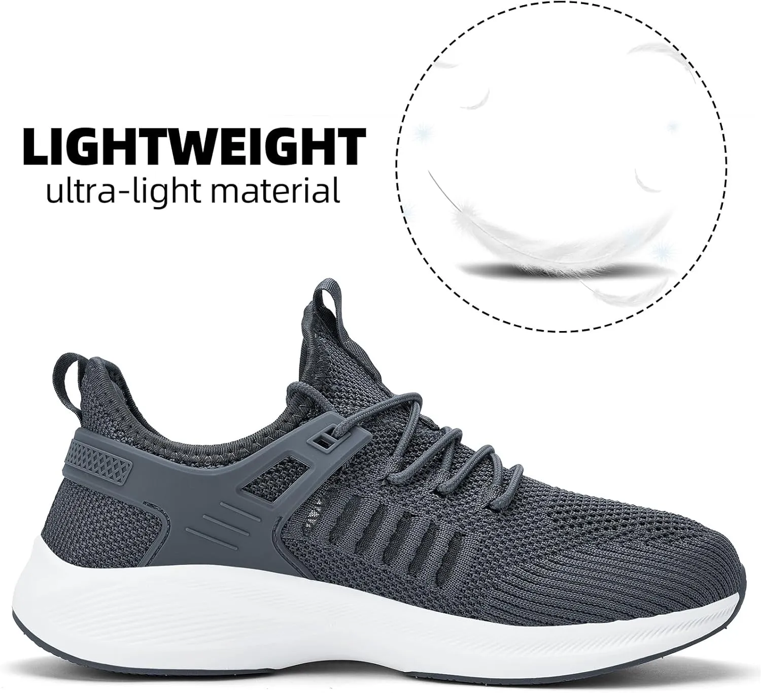 Mens Wide Running Shoes Walking Tennis Shoes Cushioning Wide Sneakers Slip On Sports Work Gym Outdoor Running Sneakers Comfort Lightweight