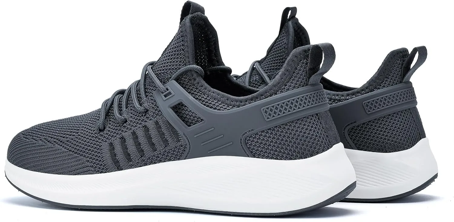 Mens Wide Running Shoes Walking Tennis Shoes Cushioning Wide Sneakers Slip On Sports Work Gym Outdoor Running Sneakers Comfort Lightweight