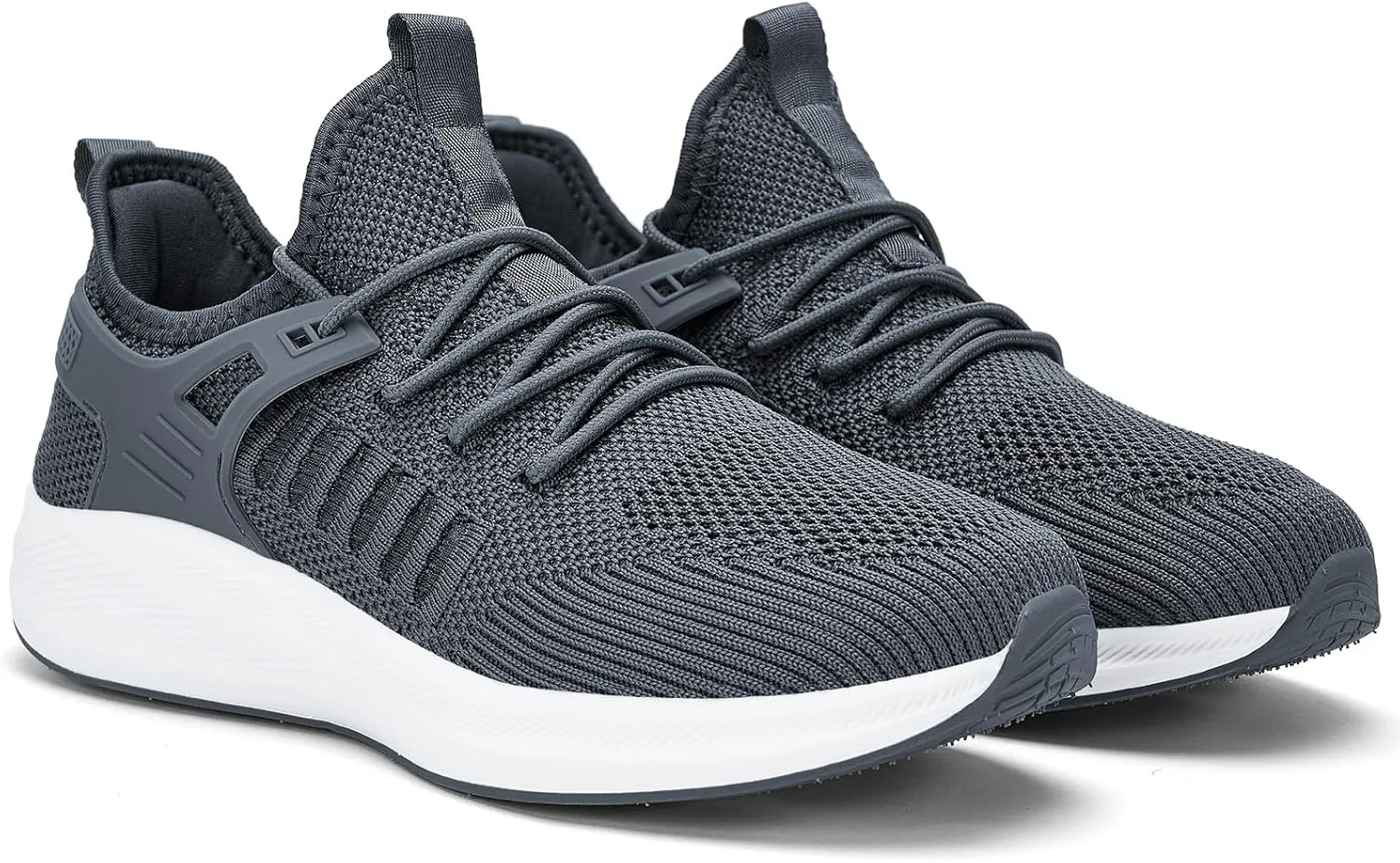 Mens Wide Running Shoes Walking Tennis Shoes Cushioning Wide Sneakers Slip On Sports Work Gym Outdoor Running Sneakers Comfort Lightweight