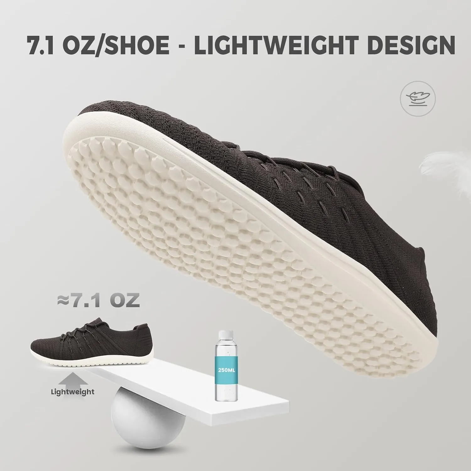 Mens Wide Toe Box Barefoot Shoes Mesh Breathable Zero Drop Minimalist Summer Walking Sneakers Zapatos Casuales para Hombre