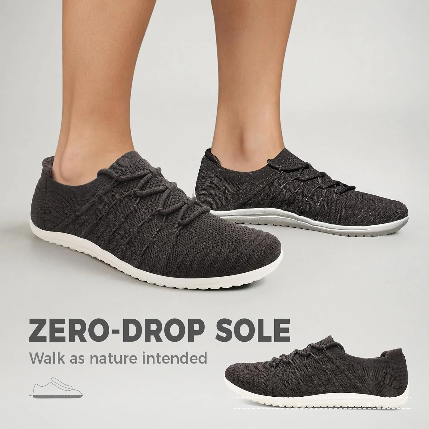 Mens Wide Toe Box Barefoot Shoes Mesh Breathable Zero Drop Minimalist Summer Walking Sneakers Zapatos Casuales para Hombre
