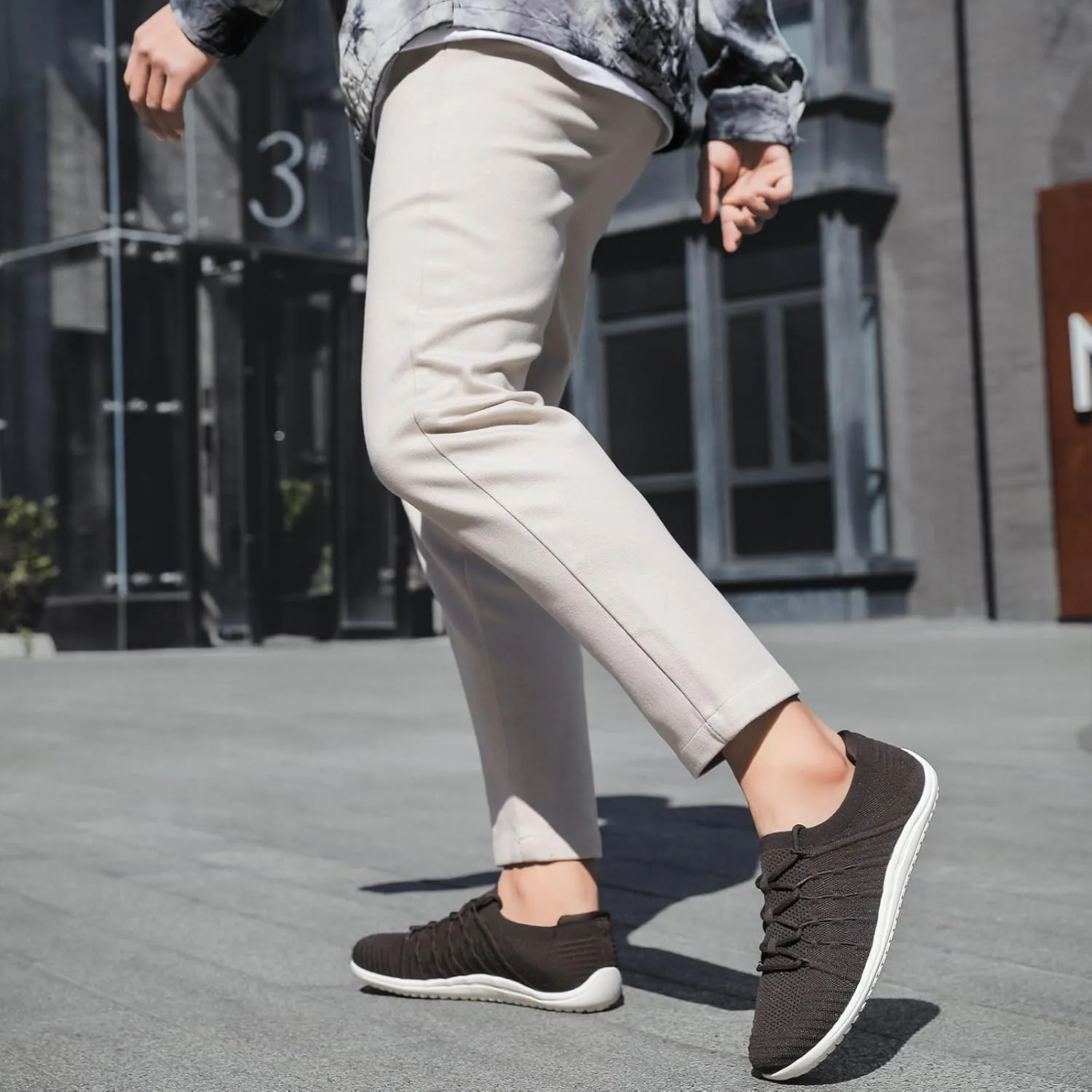 Mens Wide Toe Box Barefoot Shoes Mesh Breathable Zero Drop Minimalist Summer Walking Sneakers Zapatos Casuales para Hombre