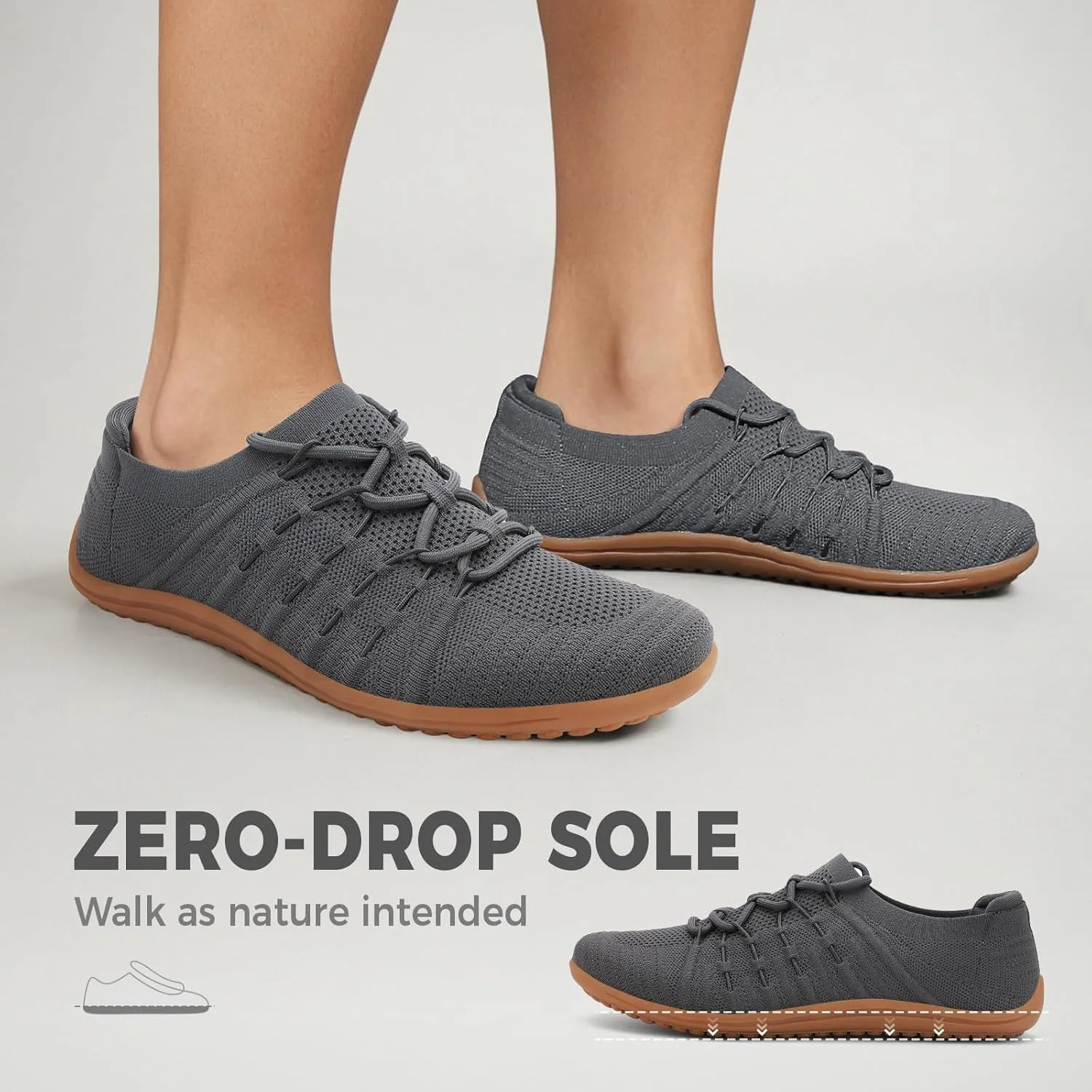 Mens Wide Toe Box Barefoot Shoes Mesh Breathable Zero Drop Minimalist Summer Walking Sneakers Zapatos Casuales para Hombre