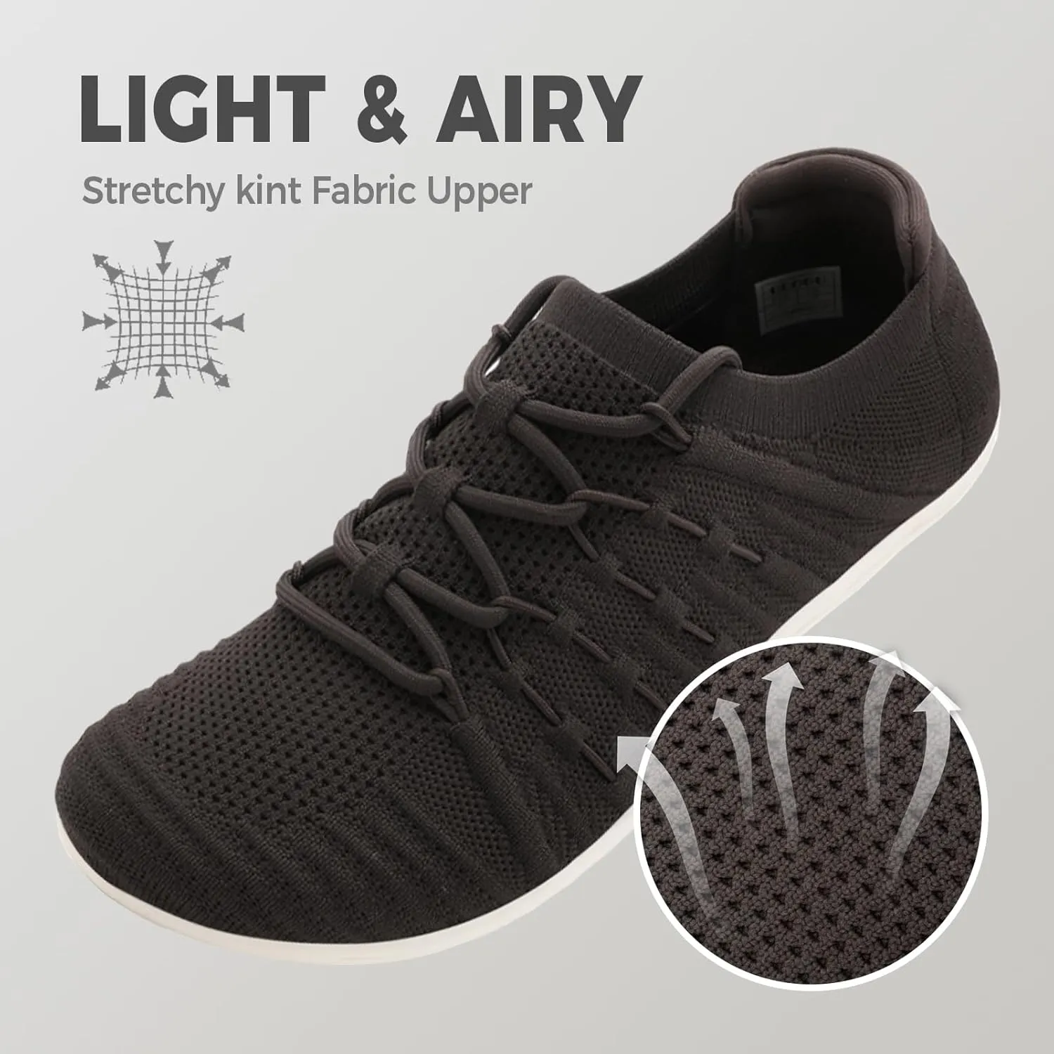 Mens Wide Toe Box Barefoot Shoes Mesh Breathable Zero Drop Minimalist Summer Walking Sneakers Zapatos Casuales para Hombre