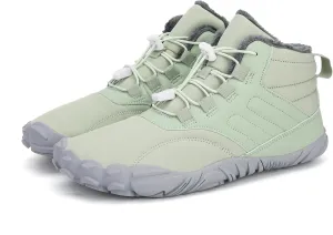 Men's Women's Winter Snow Boots, Slip On Warm Fur Lined Zero Drop Barefoot Hiking Boots, Wide Toe Box Ankle Booties, Minimalist Waterproof Non-Slip Sneakers Hike Shoes for Hiking Walking Outdoor