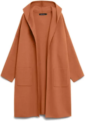 MEROKEETY Long Hooded Cardigan Sweaters for Women Oversized Open Front Coatigan Lady Jacket Coat Pockets