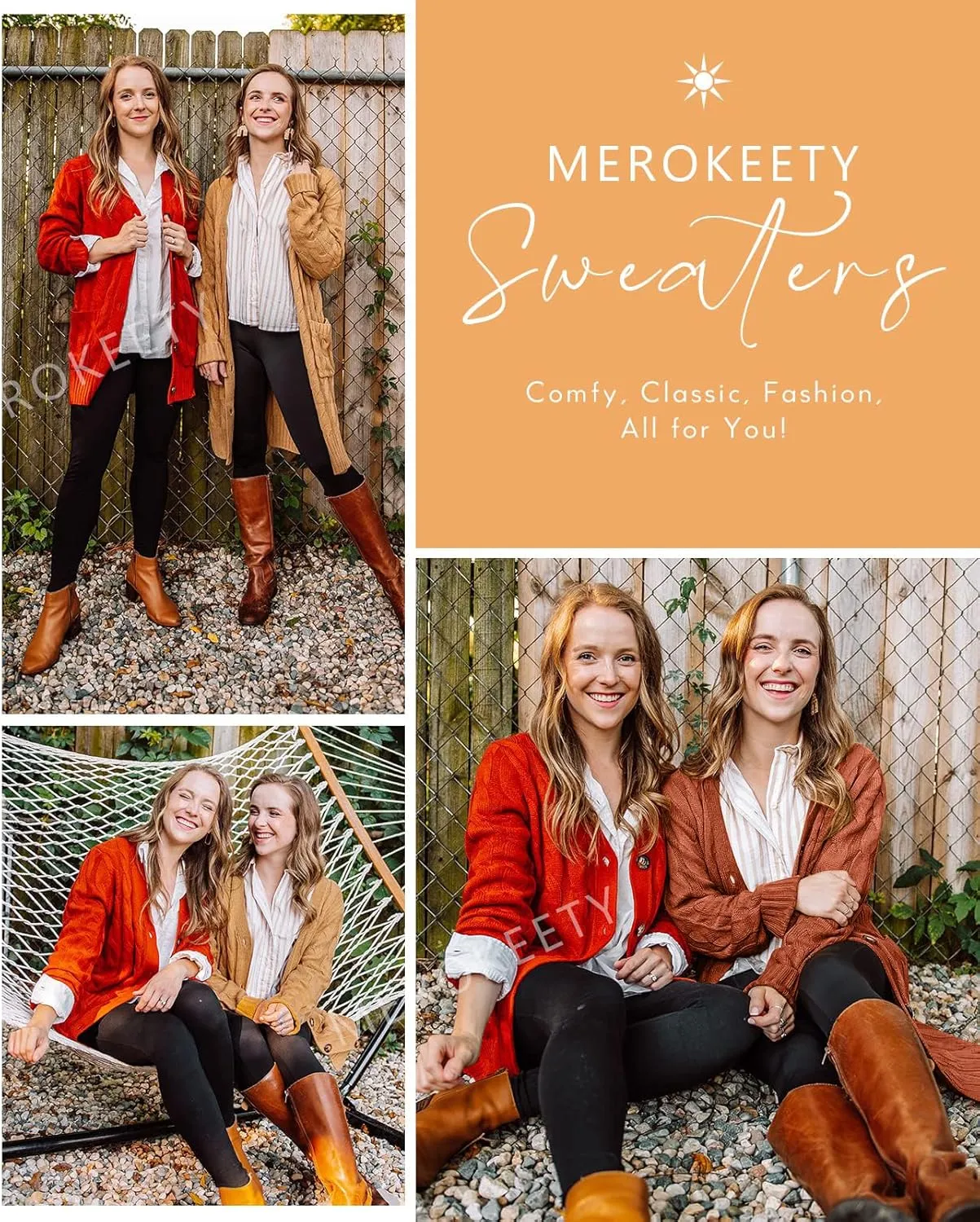 MEROKEETY Women's 2025 Fall Long Sleeve Cable Knit Sweater Open Front Cardigan Button Loose Outerwear
