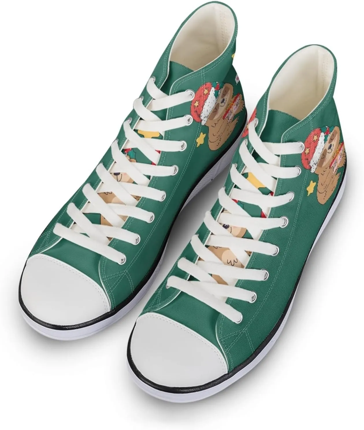 Micoklinlin Canvas Shoes for Women High Top Novelty Sneakers Teens Girls Lace up Tennis Shoes Casual Classic Walking Shoes