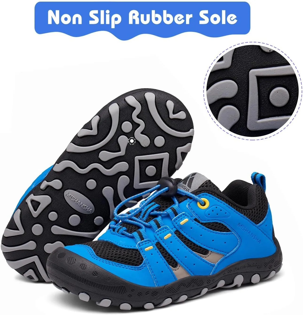 Mishansha Boy's Girl's Hiking Shoes Low Top Sneakers Outdoor Trekking Walking Climbing Running Shoes