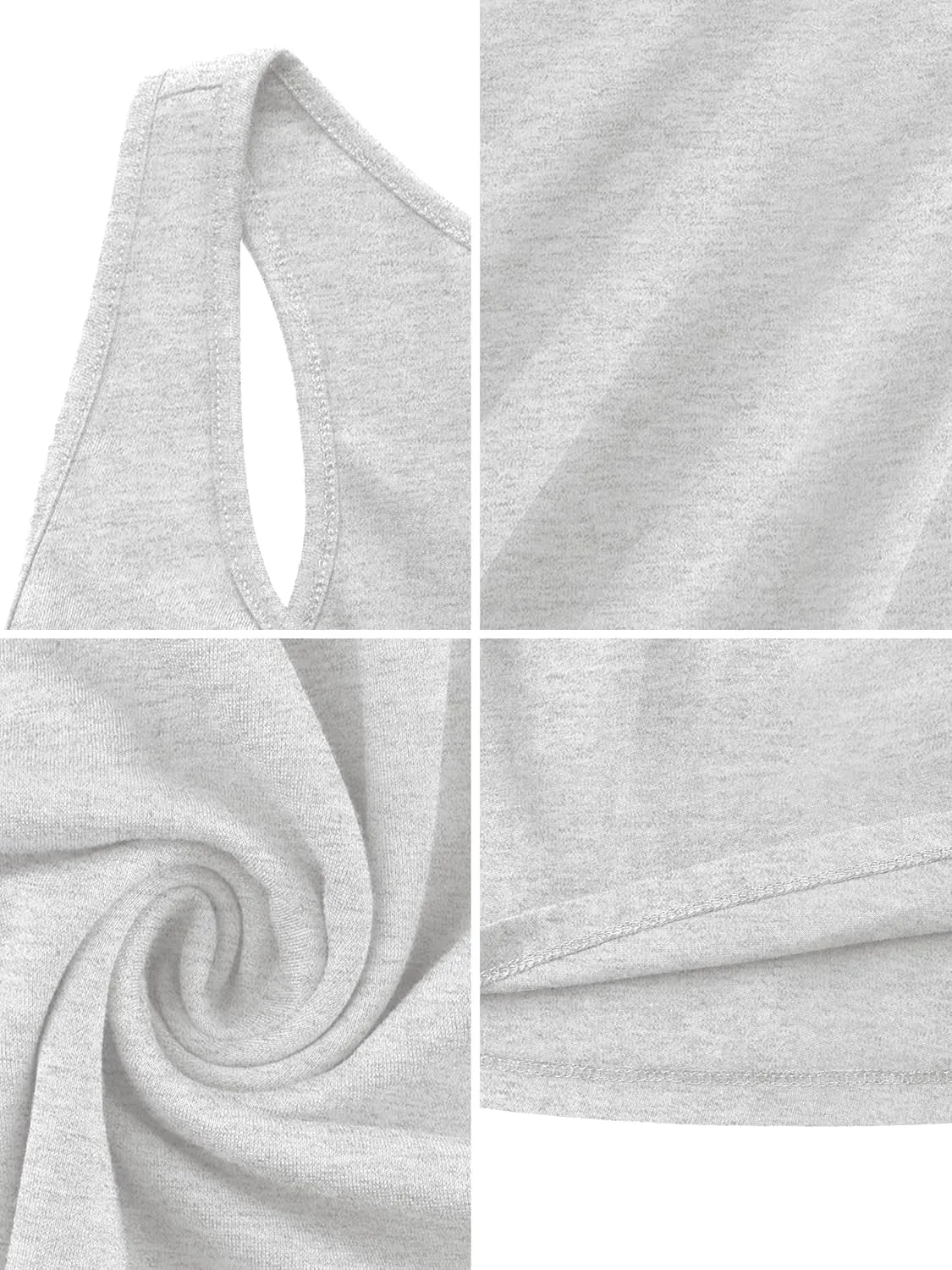 Missufe Women's Sleeveless Racerback Flared Casual Plain Tank Dress