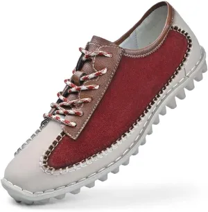 mitvr Men's Fashion Loafers Outdoor Walking Driving Shoes Comfort Casual Lace Up Sneakers
