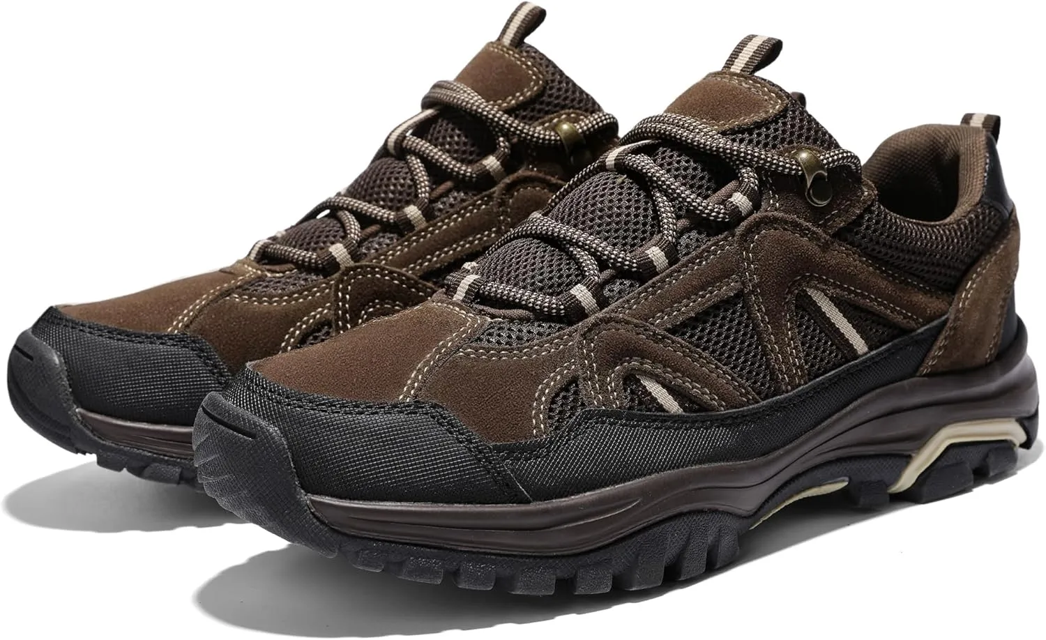MIXIN Mens Hiking Shoes Lightweight Breathable Anti-Slip Low Top Trainers for Trekking Trailing Outdoor Camping Walking