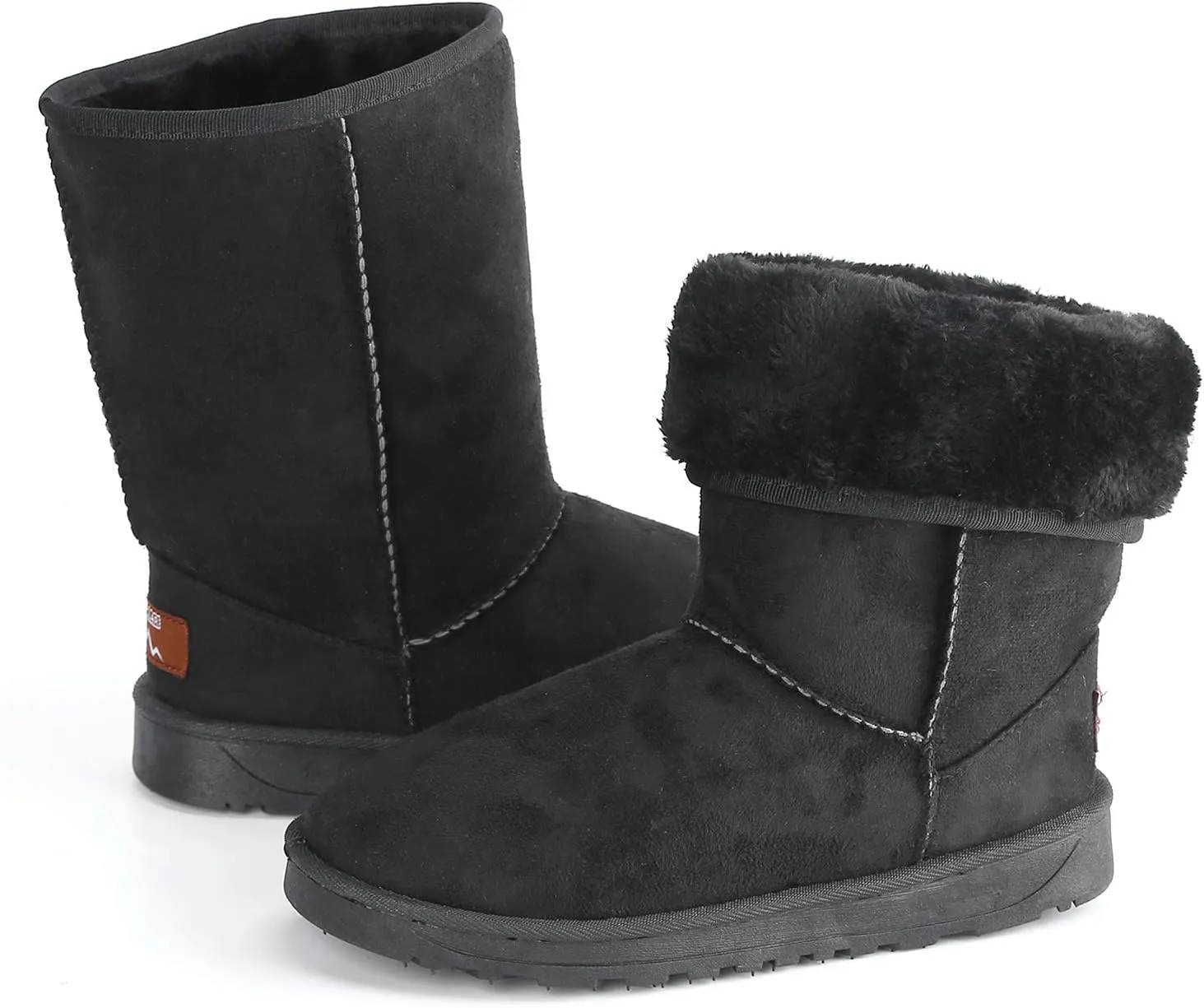 Moclever Boots For Women Snow Winter, Women Ladies Snow Boots Waterproof Faux Suede Mid-Calf Boots