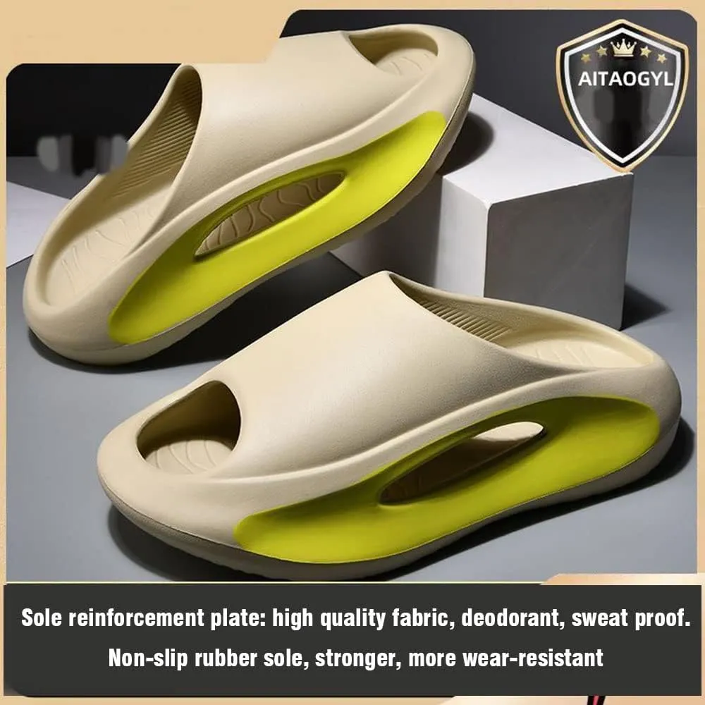 MOLERFO Pillow Slides for Women and Men | Shower Slippers Bathroom Sandals | Extremely Comfy | Cushioned Thick Sole