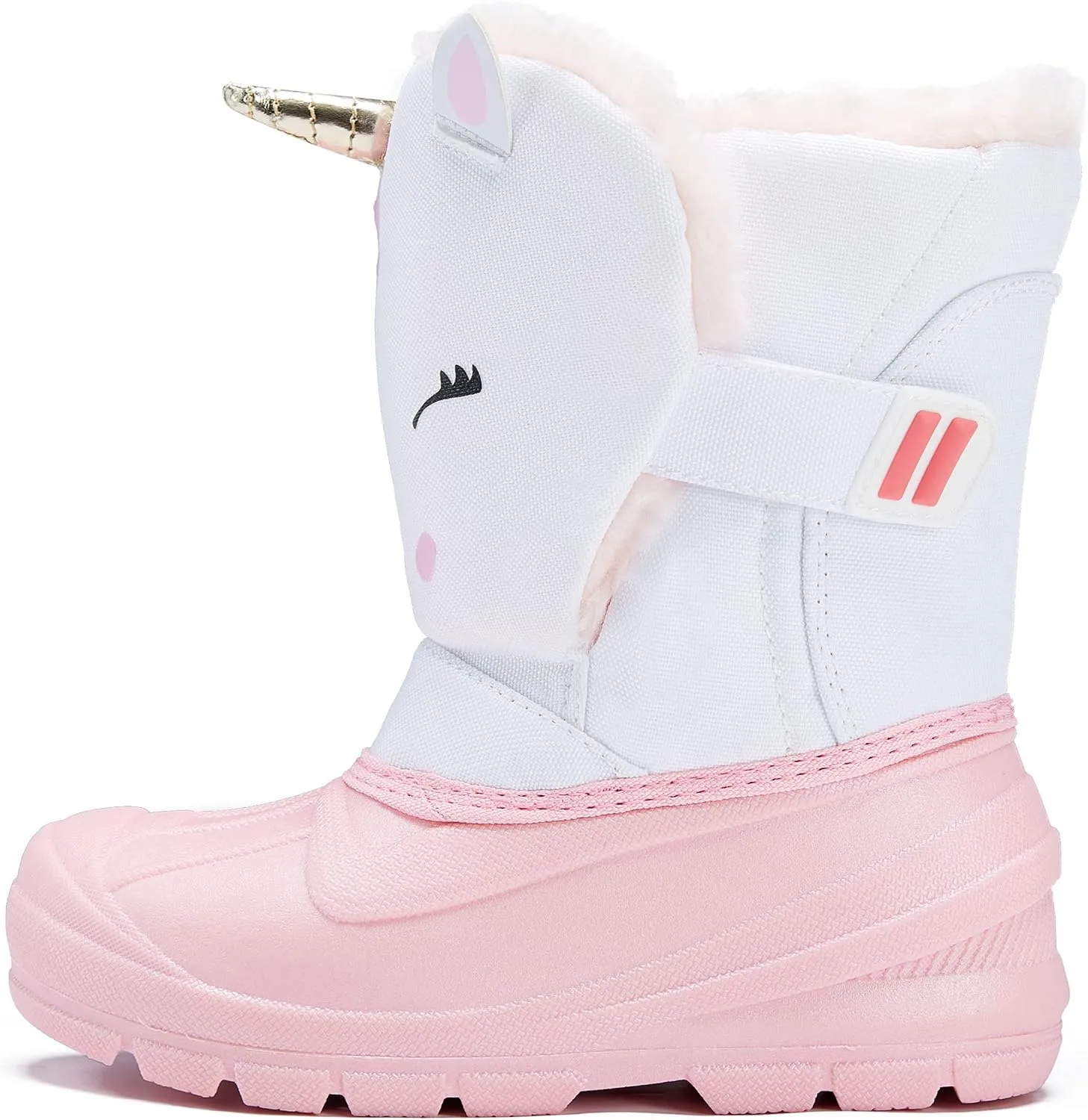 MORENDL Kids' Snow Boots Insulated Waterproof Fur Lined Warm Anti-Slip Winter Shoes for Boys and Girls Outdoor Walking(Toddler/Little Kid)
