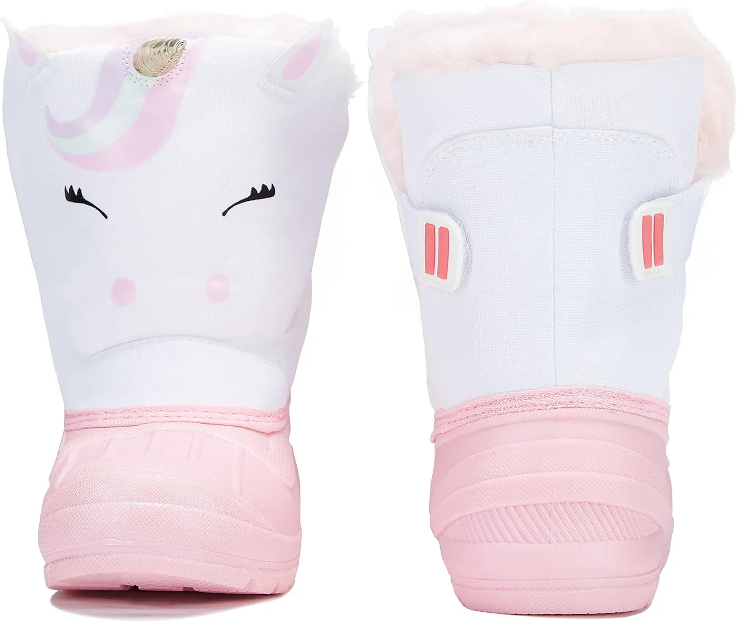 MORENDL Kids' Snow Boots Insulated Waterproof Fur Lined Warm Anti-Slip Winter Shoes for Boys and Girls Outdoor Walking(Toddler/Little Kid)