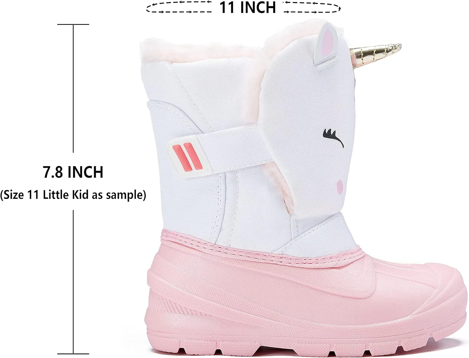 MORENDL Kids' Snow Boots Insulated Waterproof Fur Lined Warm Anti-Slip Winter Shoes for Boys and Girls Outdoor Walking(Toddler/Little Kid)