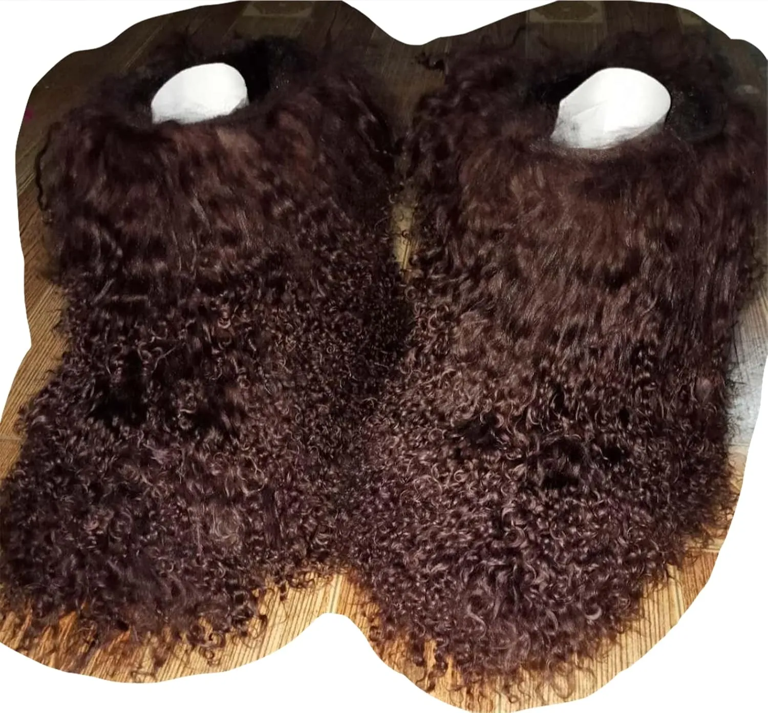 MSD-1 Woman's Tibetan Fur Boot With Real Mongolian Hairy Furry Sheepskin Shearling Lamb Skin Snow Boots Long Curly Hair Shoes For Young Lady Girls Outside Ski Fluffy Footwear Christmas Gifts Mid-Half Short Booties All Over Fur (9, Brown)