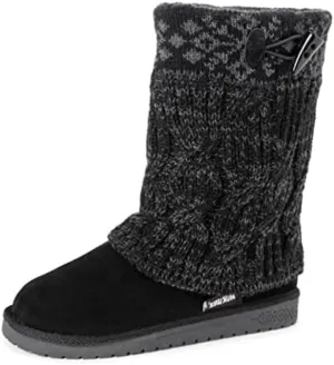 MUK LUKS Womens Cheryl Faux Suede Pull On Winter & Snow Boots