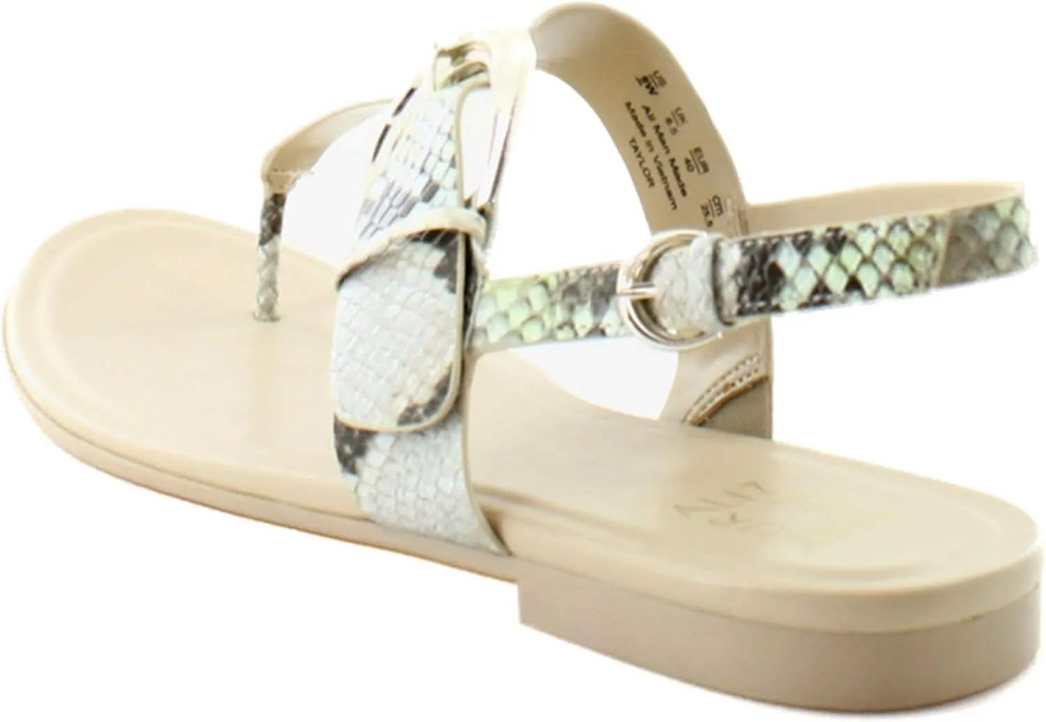 Naturalizer Womens Taylor T-Strap Slingback Flat Sandal