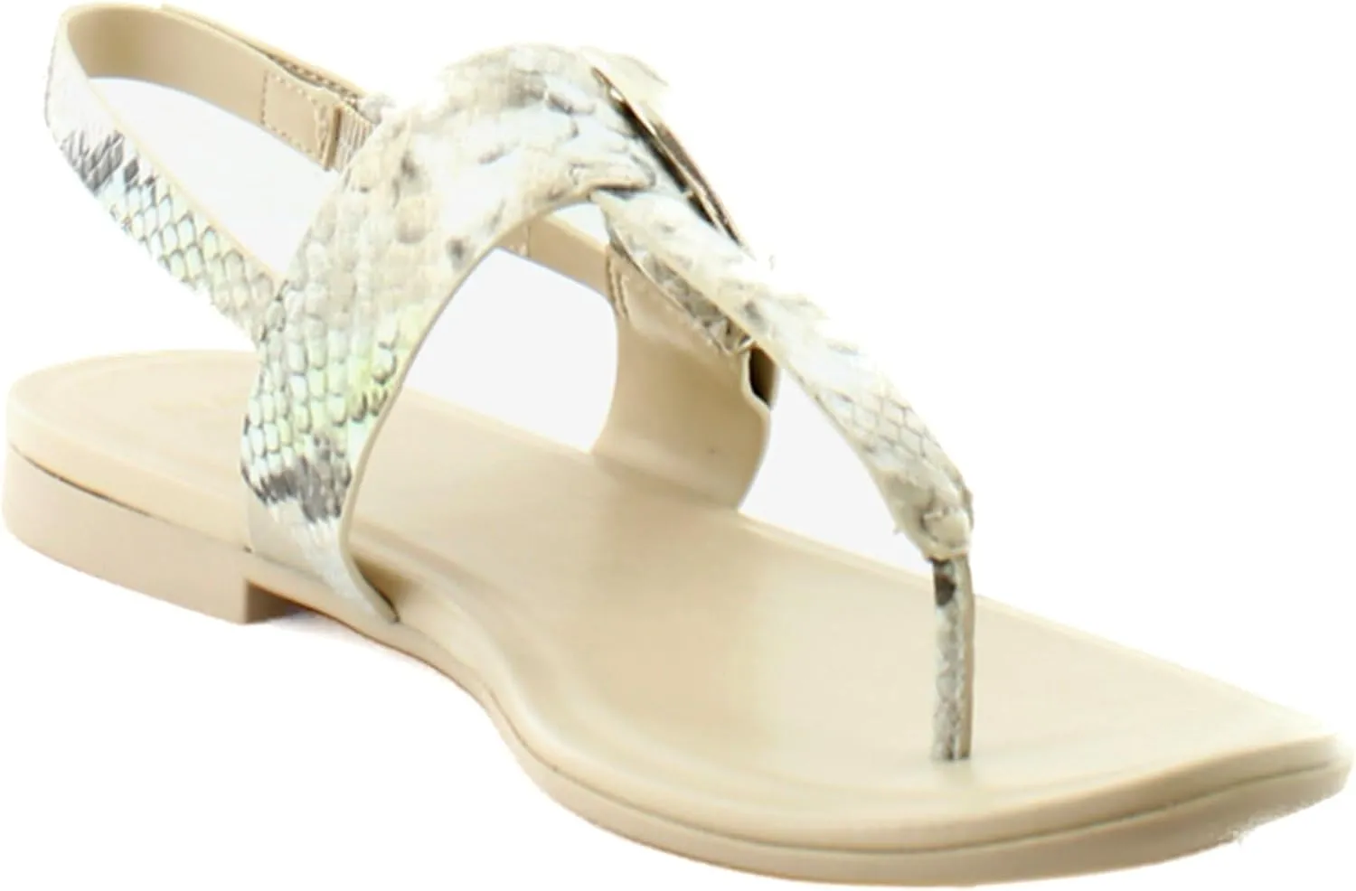 Naturalizer Womens Taylor T-Strap Slingback Flat Sandal