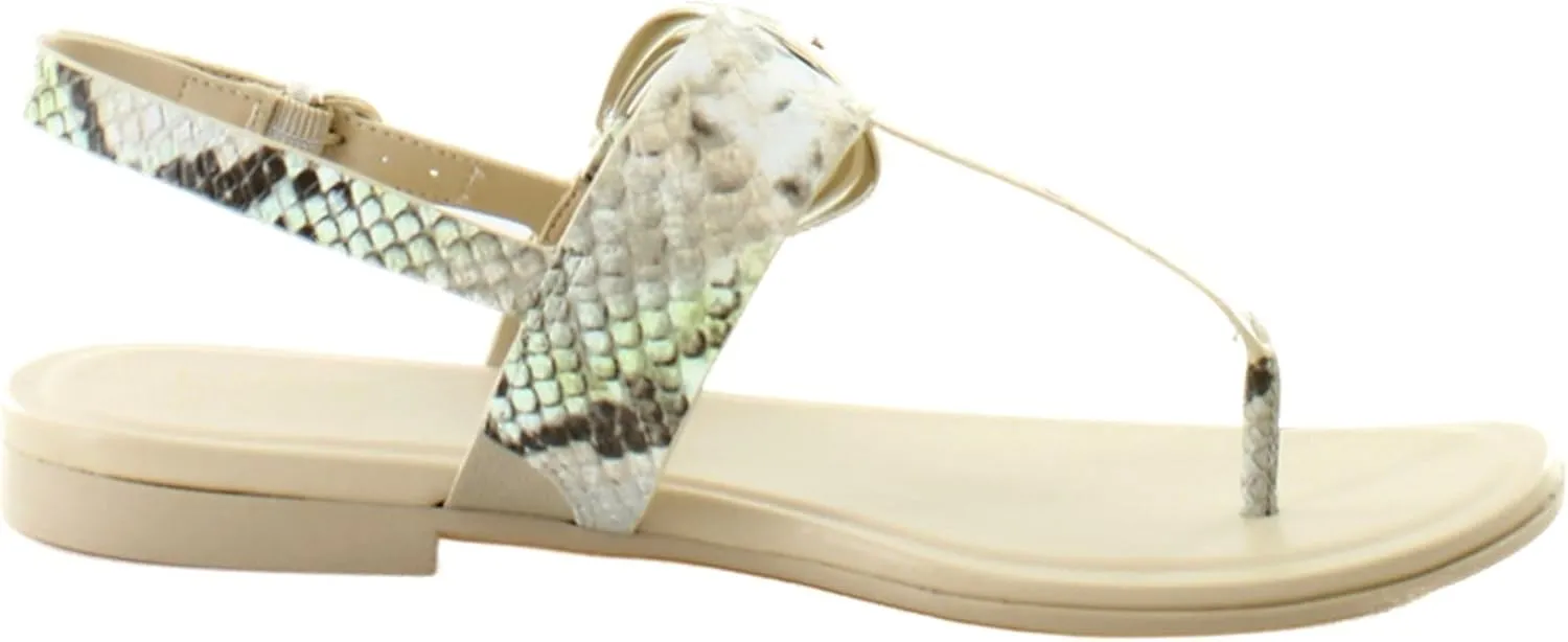 Naturalizer Womens Taylor T-Strap Slingback Flat Sandal