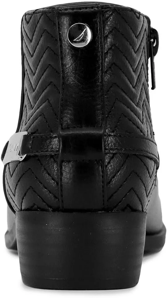 Nautica Kids Girls Ankle Bootie With Side Buckle and Zipper, Dress Boot -For Youth & Toddler (Toddler/Little/Big Kids)