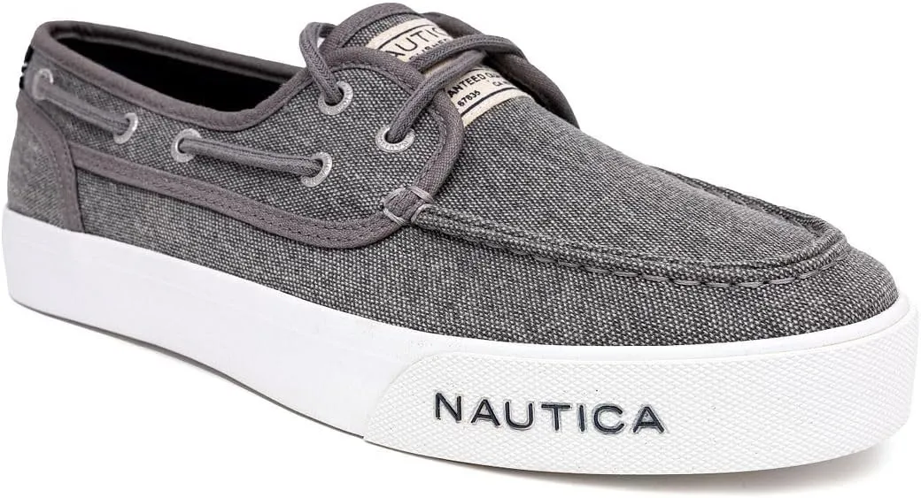 Nautica Men's Casual Boat Shoes, Moc-Toe Loafers with Cushioned Insole, Deck Fashion Sneaker