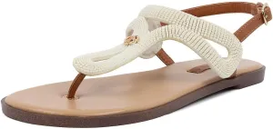 Nautica Women’s Flat Sandals – Comfortable Thong Style with Adjustable Back Strap for Casual Summer Outfits, Beach, or Travel