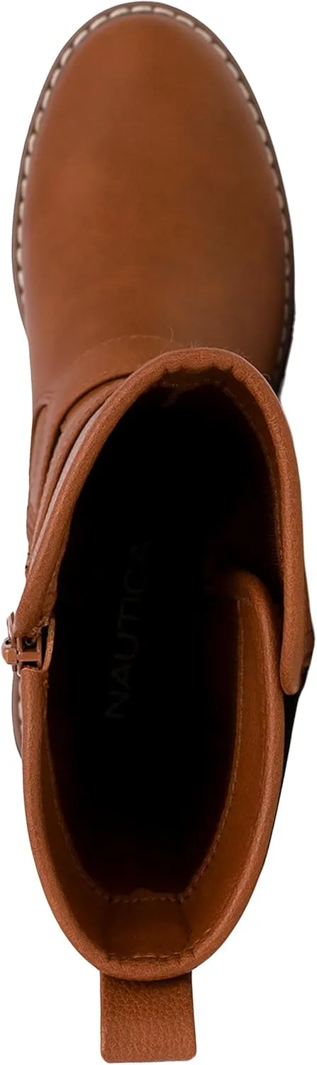 Nautica Women's Winter Boots - Ladies Faux Fur Lined Mid Calf Zipper Snow Riding Shoes