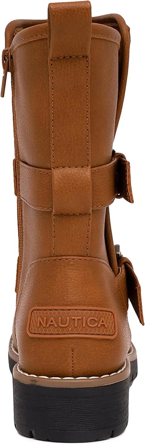 Nautica Women's Winter Boots - Ladies Faux Fur Lined Mid Calf Zipper Snow Riding Shoes
