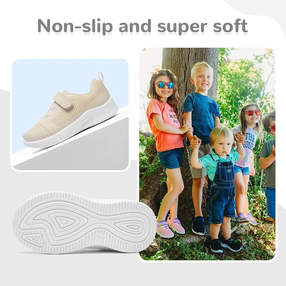 nerteo Toddler Girl Shoes Boys Kids Tennis Sneakers Breathable Runing Walking Shoes