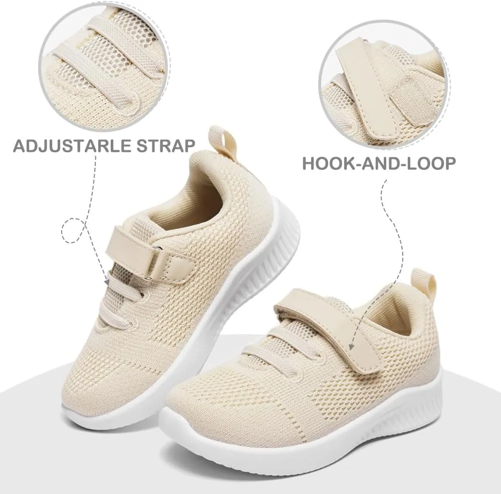 nerteo Toddler Girl Shoes Boys Kids Tennis Sneakers Breathable Runing Walking Shoes
