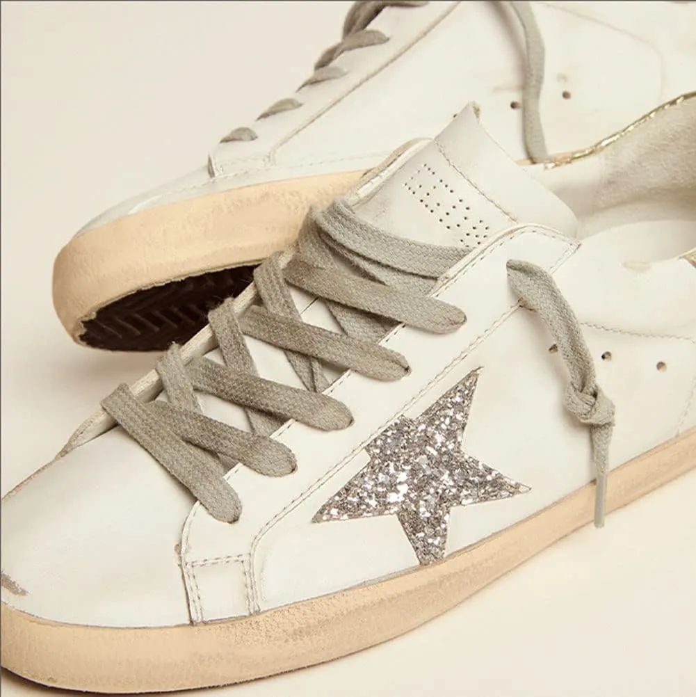 nesho Casual Sneakers for Women Leather Outdoor Trainers Comfortable Hard-Wearing Low Sport Shoes
