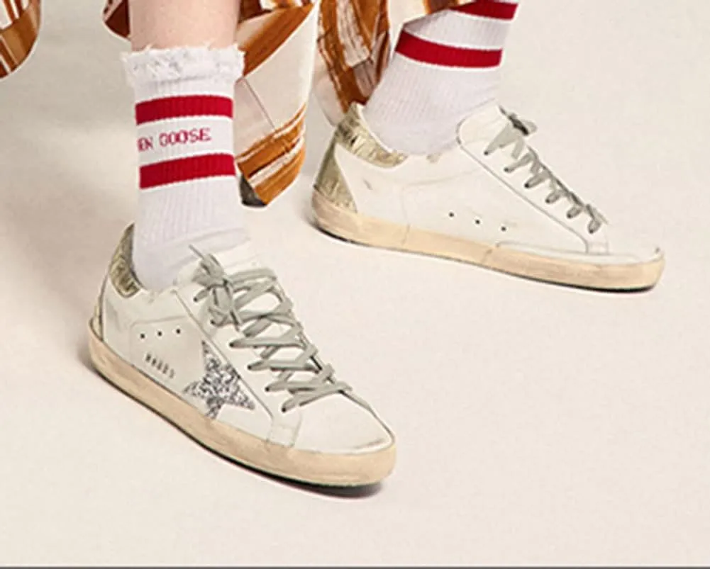 nesho Casual Sneakers for Women Leather Outdoor Trainers Comfortable Hard-Wearing Low Sport Shoes