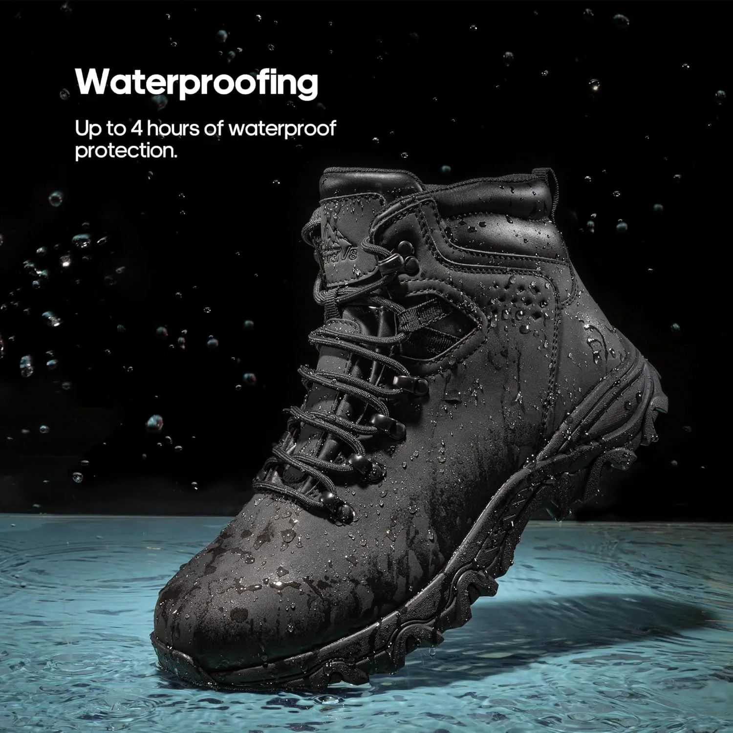 NORTIV 8 Mens Hiking Winter Snow Insulated Waterproof Outdoor Boots