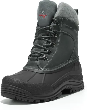 NORTIV 8 Men's Insulated Waterproof Winter Snow Boots TERREY