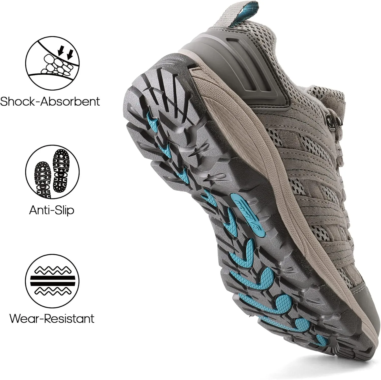 NORTIV 8 Women's Hiking Shoes Lightweight Breathable Mesh Walking Sneakers Outdoor Work Shoes