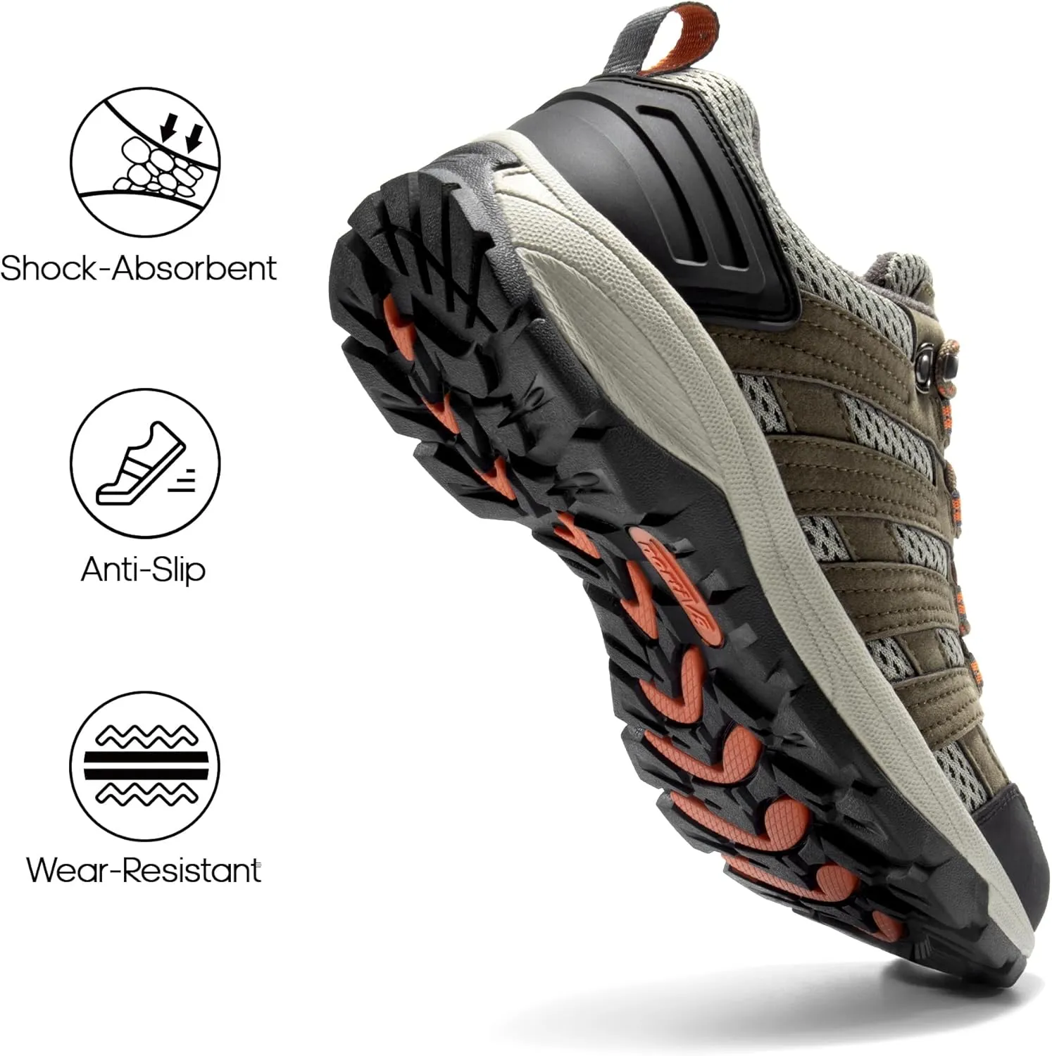 NORTIV 8 Women's Hiking Shoes Lightweight Breathable Mesh Walking Sneakers Outdoor Work Shoes