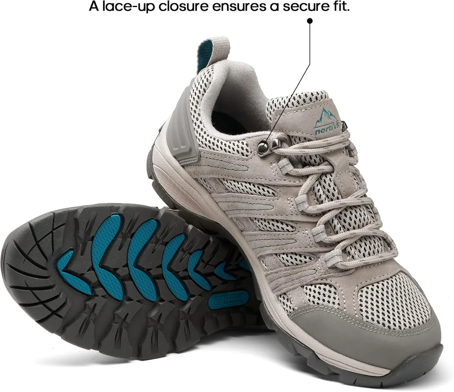 NORTIV 8 Women's Hiking Shoes Lightweight Breathable Mesh Walking Sneakers Outdoor Work Shoes
