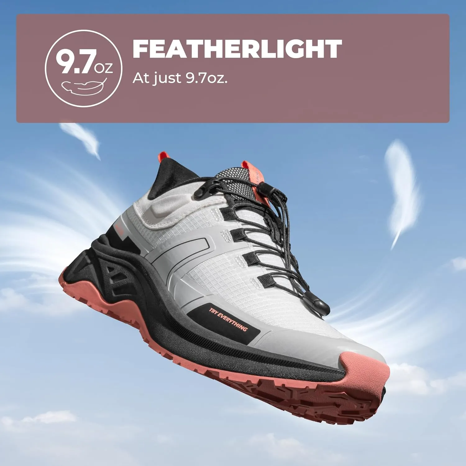 NORTIV 8 Women's Lightweight Hiking Shoes Quick Laces Outdoors Sneakers